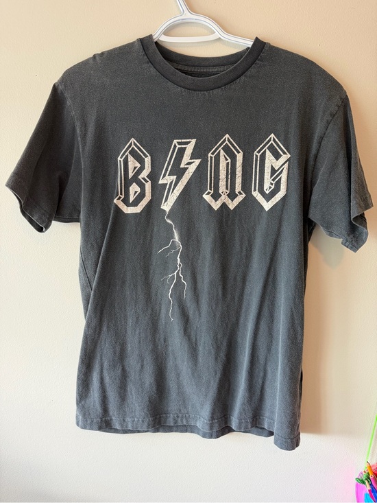 Anine Bing Tops - Anine Bing Black Graphic Lightning Tee